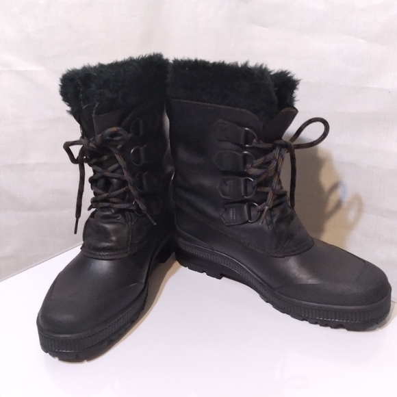 Sorel Boots Womens Size 8 Badger Black Winter Snow  Removable Lining - Picture 1 of 13